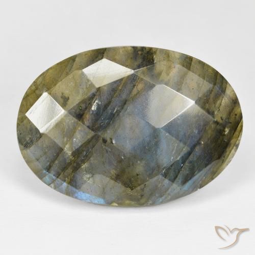 35.90ct Natural Multicolorido Labradorita, oval, Opaco