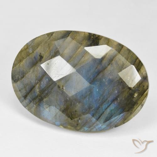 Labradorita Multicolorido Natural 35.90ct, oval, Opaco
