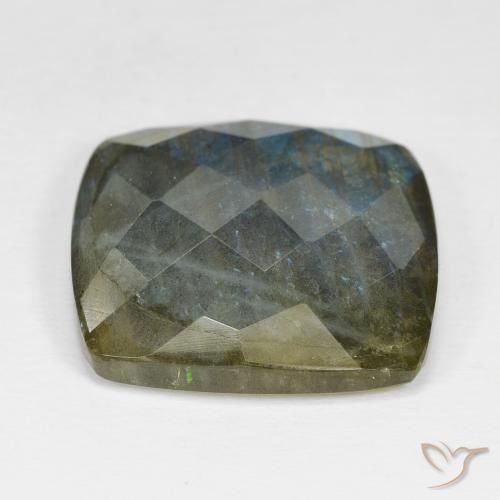 Labradorita Multicolorido Natural 28.56ct, Almofada, Opaco