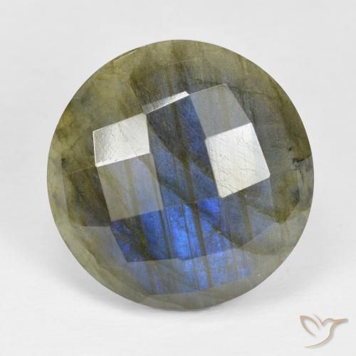 19.78ct Natural Multicolorido Labradorita, Redondo, Opaco