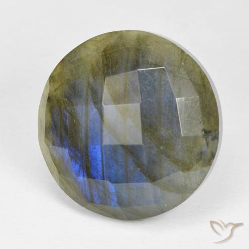 Labradorita Multicolorido Natural 19.78ct, Redondo, Opaco