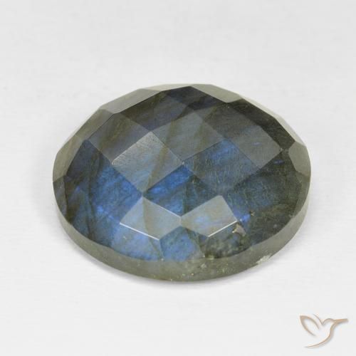 Labradorita Multicolorido Natural 19.78ct, Redondo, Opaco