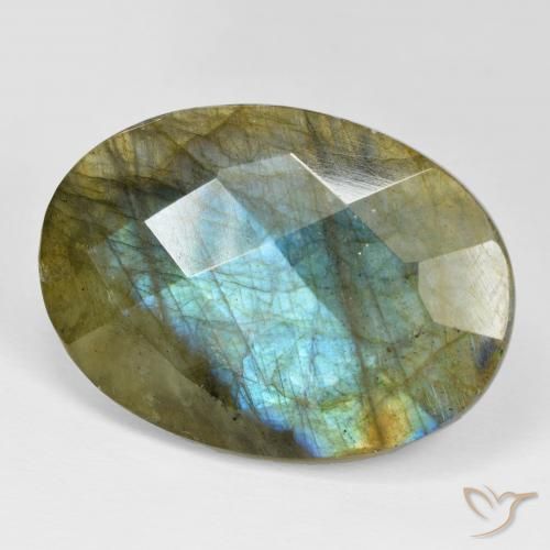 Labradorita Multicolorido Natural 36.40ct, oval, Opaco