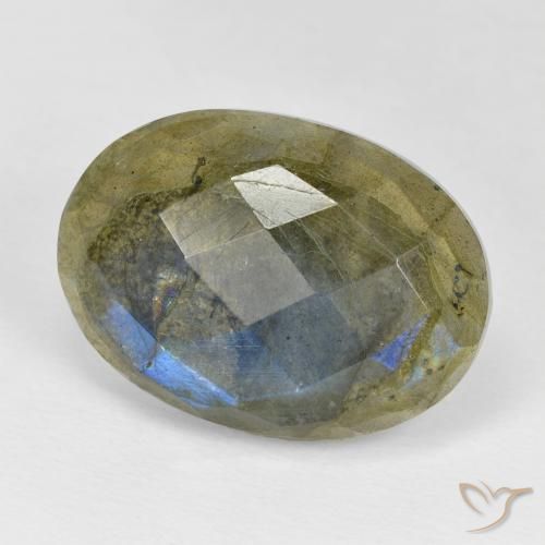 Labradorita Multicolorido Natural 16.89ct, oval, Opaco