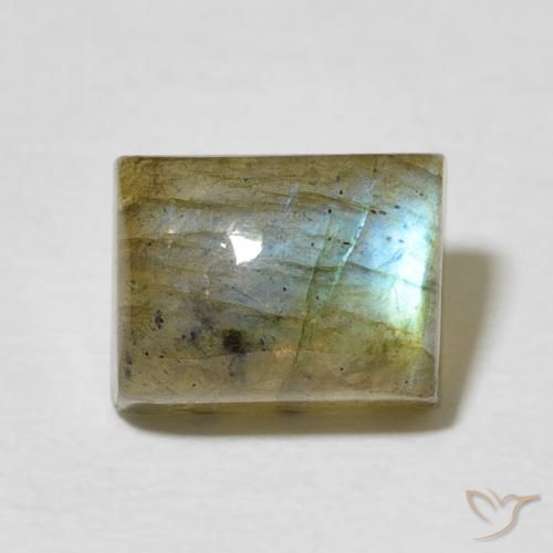 3.53ct Natural Multicolorido Labradorita, baguete, Translúcido