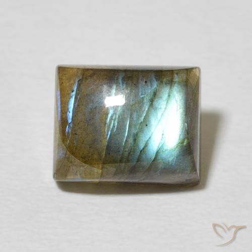 3.13ct Natural Multicolorido Labradorita, baguete, Translúcido