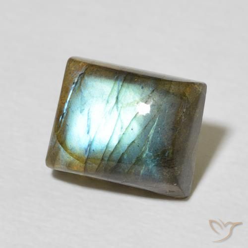Labradorita Multicolorido Natural 3.13ct, baguete, Translúcido
