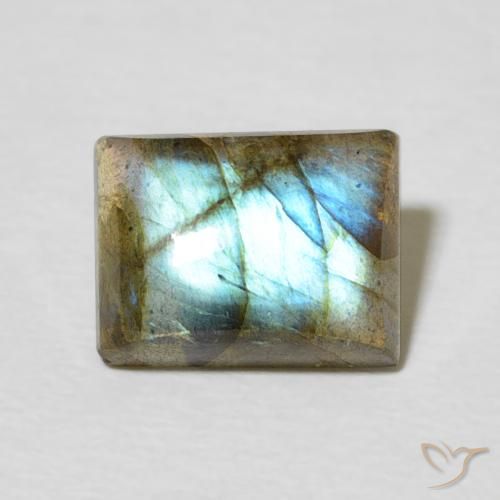 2.47ct Natural Multicolorido Labradorita, baguete, Translúcido