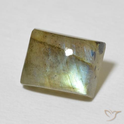 Labradorita Multicolorido Natural 3.25ct, baguete, Translúcido