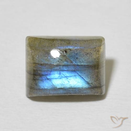 2.77ct Natural Multicolorido Labradorita, baguete, Translúcido