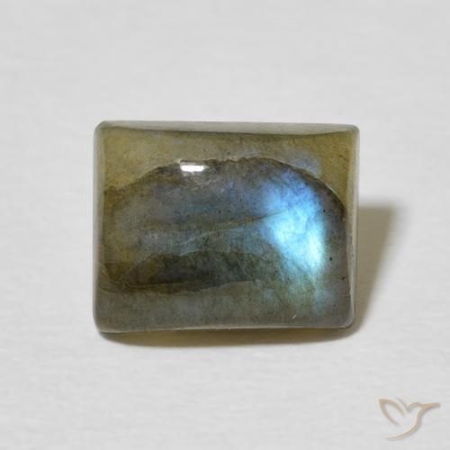 2.40ct Natural Multicolorido Labradorita, baguete, Translúcido