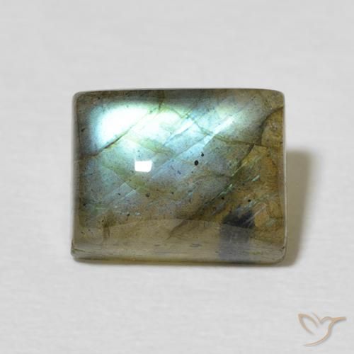 3.36ct Natural Multicolorido Labradorita, baguete, Translúcido