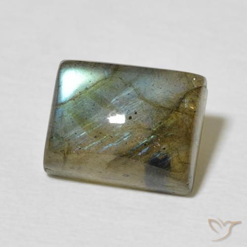 Labradorita Multicolorido Natural 3.36ct, baguete, Translúcido
