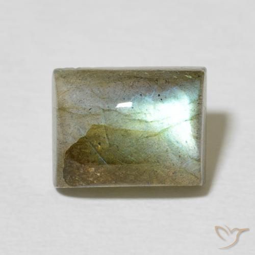 2.90ct Natural Multicolorido Labradorita, baguete, Translúcido