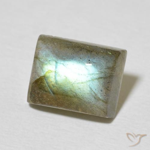 Labradorita Multicolorido Natural 2.90ct, baguete, Translúcido