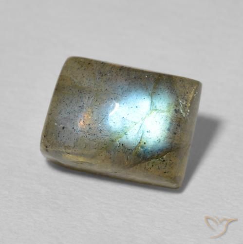 Labradorita Multicolorido Natural 3.48ct, baguete, Translúcido