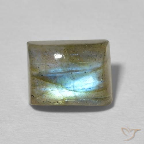 2.90ct Natural Multicolorido Labradorita, baguete, Translúcido