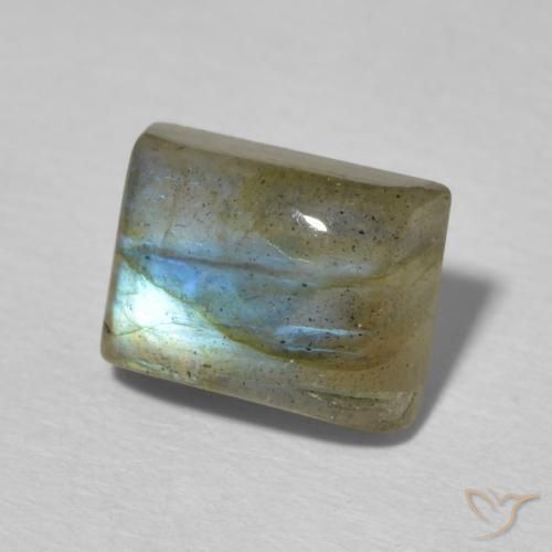 Labradorita Multicolorido Natural 2.90ct, baguete, Translúcido