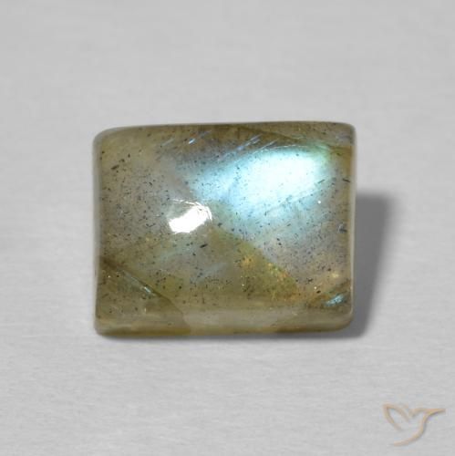 2.85ct Natural Multicolorido Labradorita, baguete, Translúcido