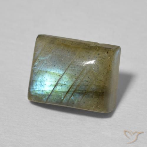 Labradorita Multicolorido Natural 2.87ct, baguete, Translúcido