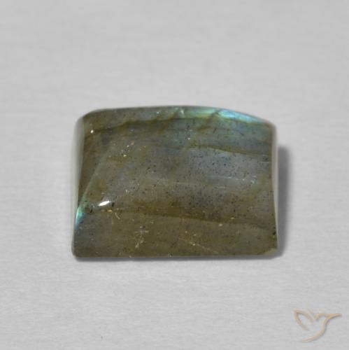 Labradorita Multicolorido Natural 2.87ct, baguete, Translúcido