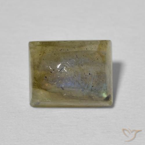 2.69ct Natural Multicolorido Labradorita, baguete, Translúcido