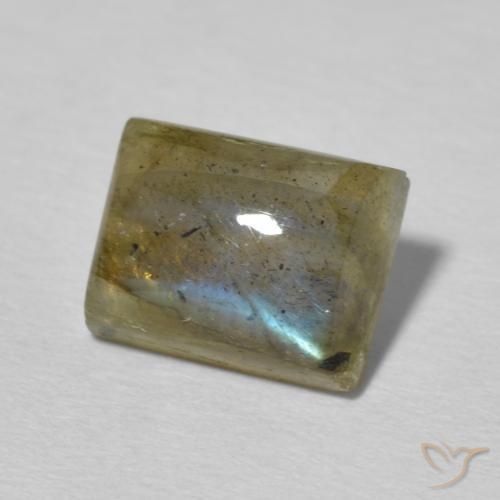 Labradorita Multicolorido Natural 2.69ct, baguete, Translúcido
