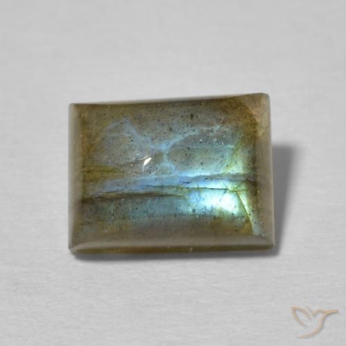 3.02ct Natural Multicolorido Labradorita, baguete, Translúcido