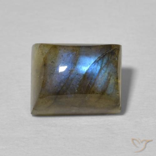3.03ct Natural Multicolorido Labradorita, baguete, Translúcido