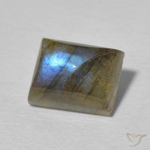 Labradorita Multicolorido Natural 3.03ct, baguete, Translúcido