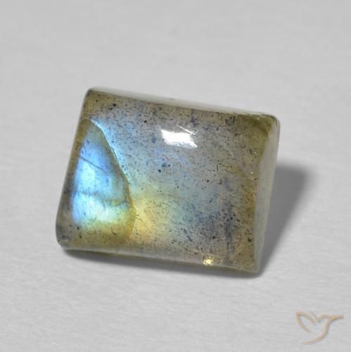 Labradorita Multicolorido Natural 2.90ct, baguete, Translúcido