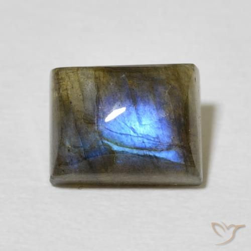 3.13ct Natural Multicolorido Labradorita, baguete, Translúcido