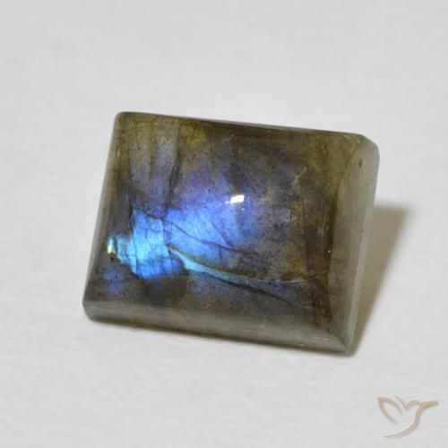 Labradorita Multicolorido Natural 3.13ct, baguete, Translúcido