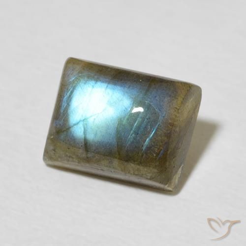 Labradorita Multicolorido Natural 2.51ct, baguete, Translúcido