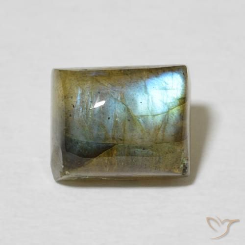 3.11ct Natural Multicolorido Labradorita, baguete, Translúcido