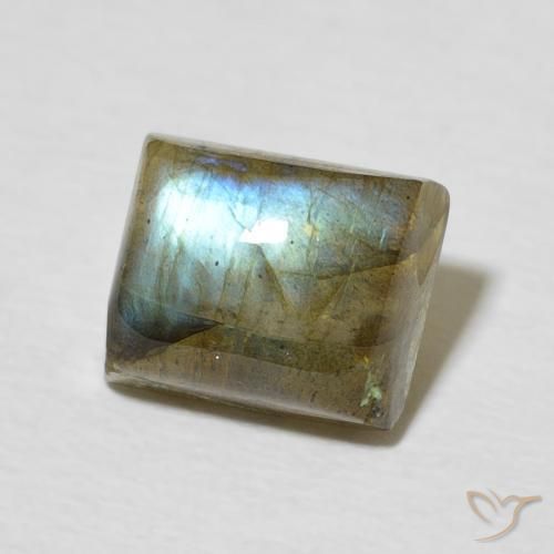 Labradorita Multicolorido Natural 3.11ct, baguete, Translúcido