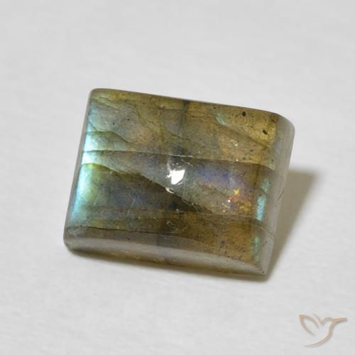 Labradorita Multicolorido Natural 3.00ct, baguete, Translúcido