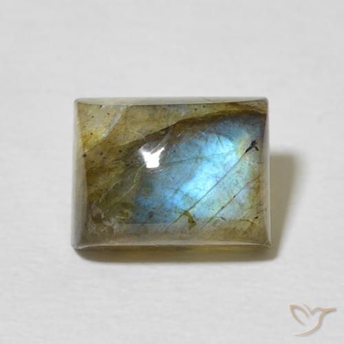 2.72ct Natural Multicolorido Labradorita, baguete, Translúcido