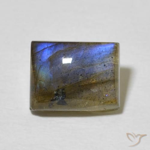 2.94ct Natural Multicolorido Labradorita, baguete, Translúcido