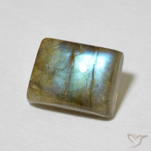Labradorita Multicolorido Natural 2.36ct, baguete, Translúcido