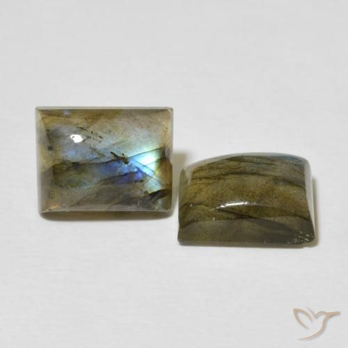 Pedras preciosas de Labradorita Multicolorido natural de 5.04 ct, baguete, Translúcido