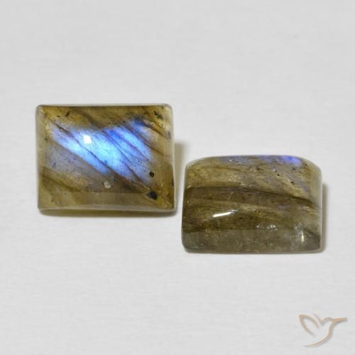 Pedras preciosas de Labradorita Multicolorido natural de 5.05 ct, baguete, Translúcido