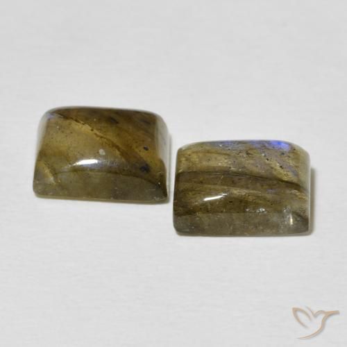 Pedras preciosas de Labradorita Multicolorido natural de 5.05 ct, baguete, Translúcido