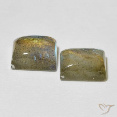 Pedras preciosas de Labradorita Multicolorido natural de 5.92 ct, baguete, Translúcido