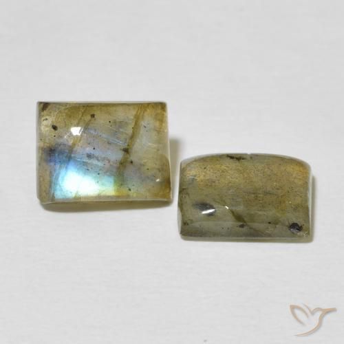 Pedras preciosas de Labradorita Multicolorido natural de 4.35 ct, baguete, Translúcido