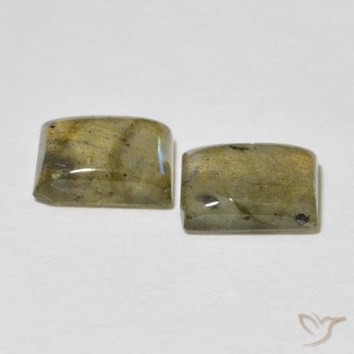 Pedras preciosas de Labradorita Multicolorido natural de 4.35 ct, baguete, Translúcido