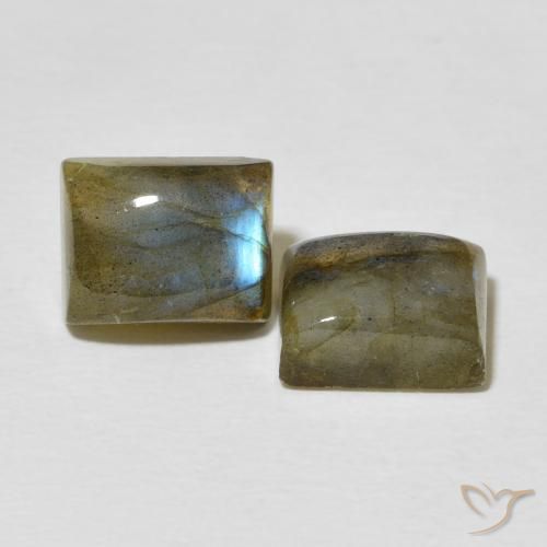 Pedras preciosas de Labradorita Multicolorido natural de 5.65 ct, baguete, Translúcido