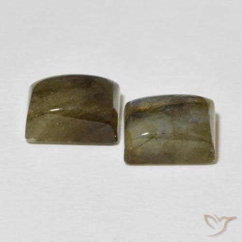 Pedras preciosas de Labradorita Multicolorido natural de 5.65 ct, baguete, Translúcido