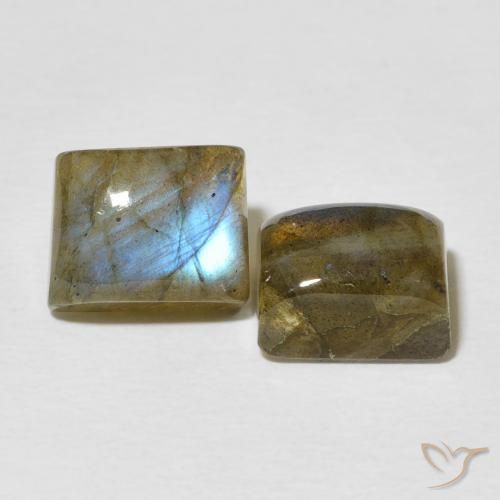 Pedras preciosas de Labradorita Multicolorido natural de 6.93 ct, baguete, Translúcido