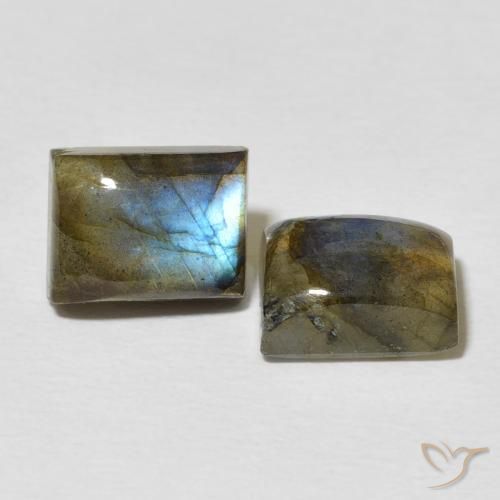 Pedras preciosas de Labradorita Multicolorido natural de 5.76 ct, baguete, Translúcido